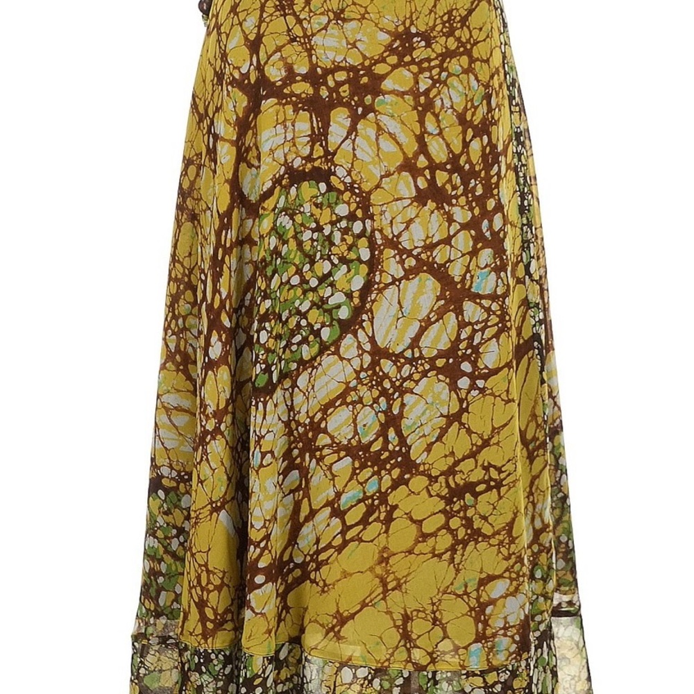 Soft Surroundings Earthy Patterned Midi Skirt